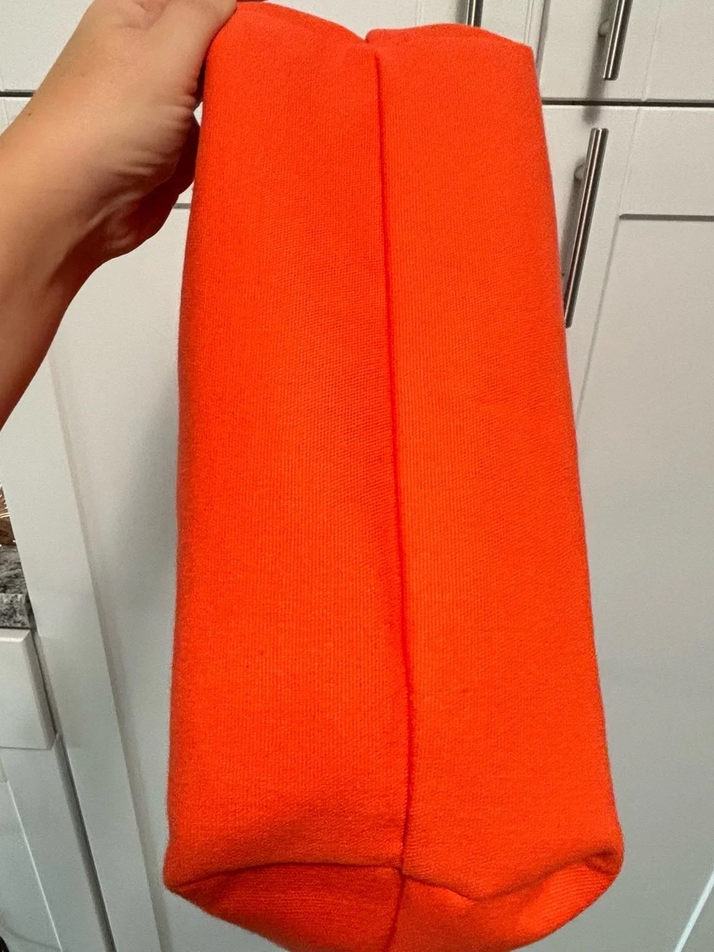 kate spade orange canvas tote with pink handles EUC